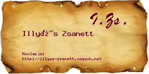 Illyés Zsanett névjegykártya